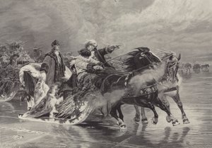 1679年1月19日、クルシューのラグーンを渡る大選挙民 作： Wilhelm Simmler